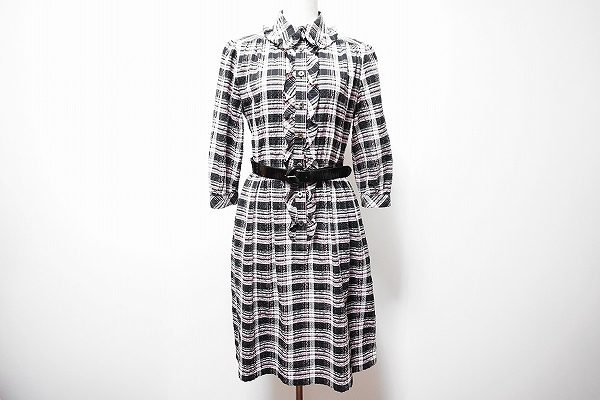 上品チェックがどこか綺麗めな雰囲気を演出！ミスアシダのワンピースを買取しました