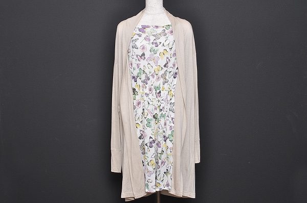 カラフルな蝶々がエレガント！モガの重ね着風カーディガンを買取しました