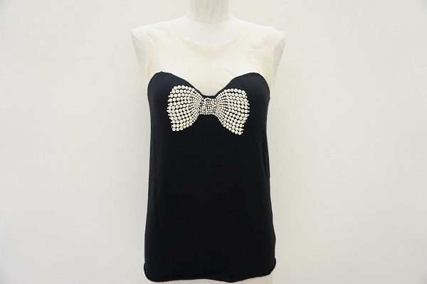 パール×リボンで品の良い輝きを!ランバンのタンクトップを買取しました