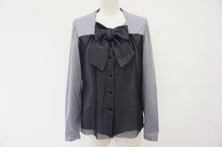 大きめリボンがアクセントに！ランバンのシャツブラウスを買取しました