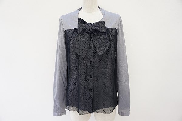 大きめリボンがアクセントに!ランバンのシャツブラウスを買取しました