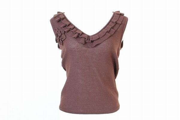 フリル×茶色が大人可愛い｜アナイのカットソーを買取しました