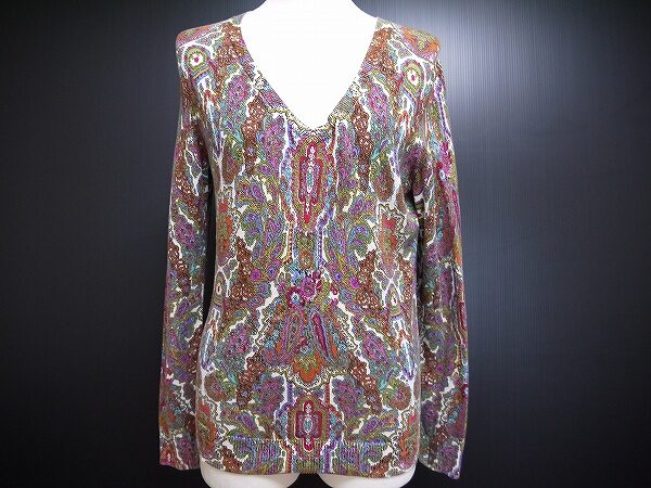 鮮やかなペイズリー柄で高貴に｜タルボットのカットソーを買取しました