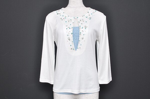 白とビジューの絶妙バランスがさわやかなニューヨーカーのチュニックを買取しました