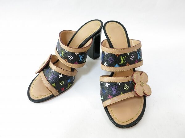 マルチカラーで足元からおしゃれに！ルイヴィトン モノグラムのサンダルを買取しました