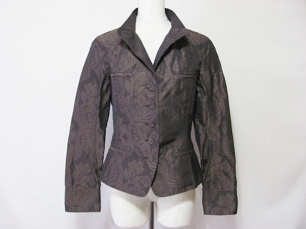 さりげないボタニカル柄が上品 ヒロココシノのジャケットを買取しました