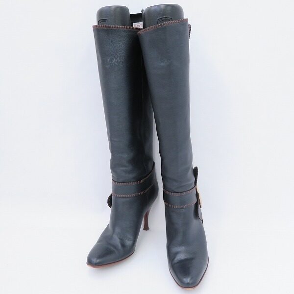 ステッチが可愛い！フェラガモのロングブーツを買取しました