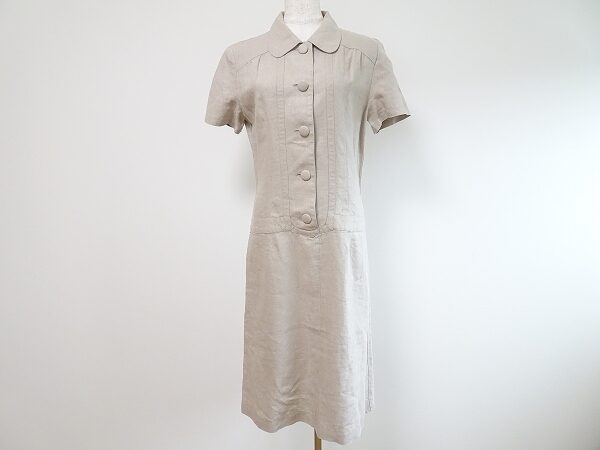 たおやかなベージュが愛おしい｜マドモアゼルノンノン 麻 ワンピースを買取しました
