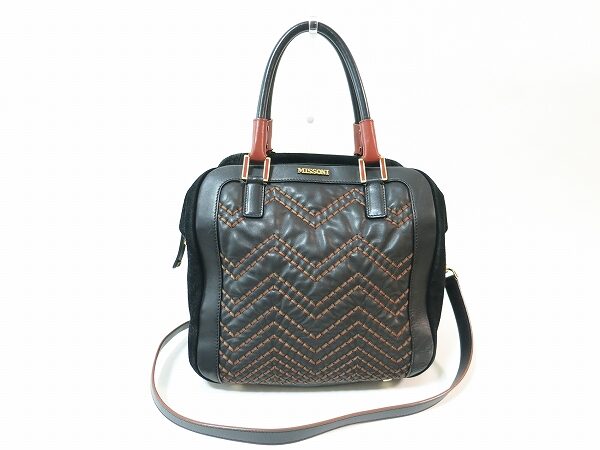 かっこよさが際立つ｜ミッソーニのレザー ショルダーバッグを買取しました