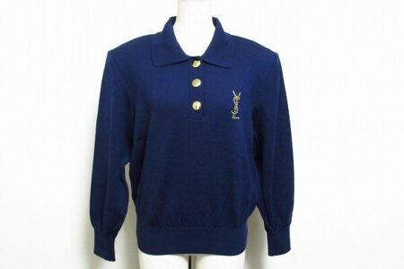 金ボタンがエレガント イヴサンローランのニットを買取しました