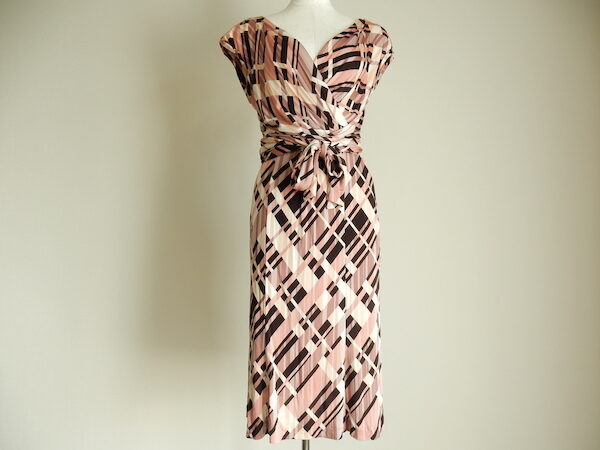 大人ピンクが可愛い｜ヨーコドール 総柄 シルクワンピースを買取しました