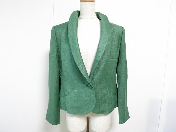 趣深いグリーンがエレガント ジュンアシダのジャケットを買取しました
