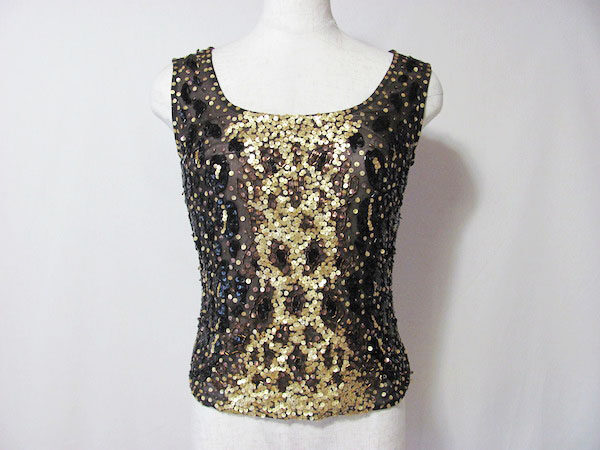 スパンコールが煌びやか！タダシショージの茶系カットソーを買取しました