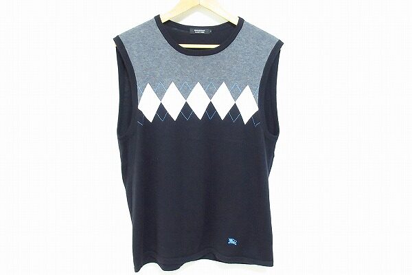 ゴルフにも使える！バーバリーブラックレーベル アーガイル ベストをお買取