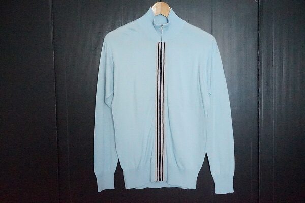 コットンが優しくもさわやかなポールスミスの水色カーディガンを買取しました