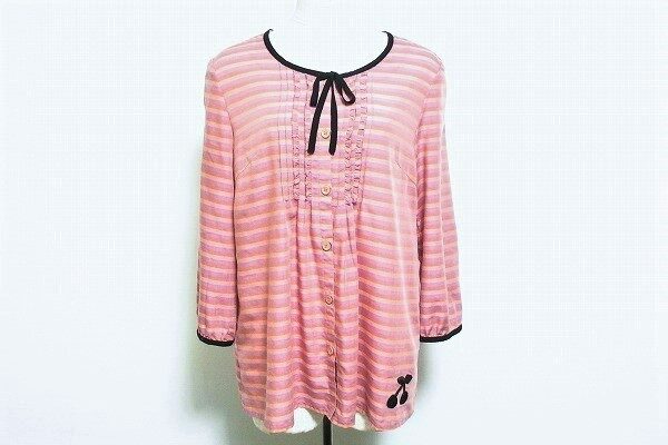 ピンクに引き締まる黒がいい感じ！ソニアリキエルのシャツブラウスを買取しました