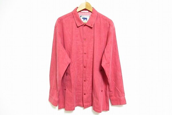 強すぎない赤で元気に｜パパス アイランド 赤の長袖シャツを買取しました