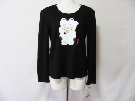 招き猫が可愛い! 伊太利屋のブラックカットソーを買取しました