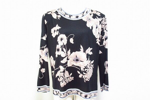 黒×白のバランスがクールビューティ！レオナールのシルク混ブラウスを買取しました