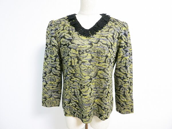 花柄とレースでエレガント 斉藤都世子のニットを買取しました