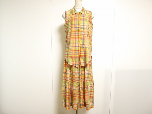 元気のでるチェックが素敵|ピッコーネのワンピースを買取しました