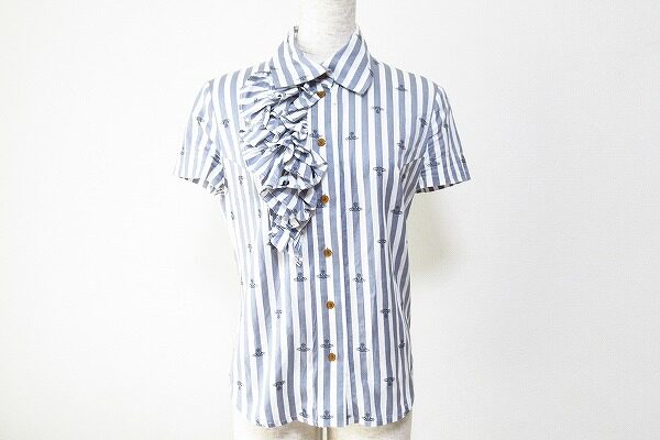 ストライプとフリルがレア|ヴィヴィアンウエストウッドのブラウス