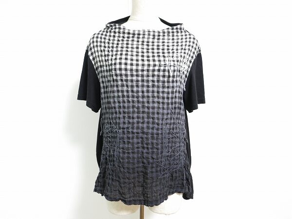柔らかいギンガムチェックで優しい雰囲気に|慈雨センソユニコのカットソーを買取しました