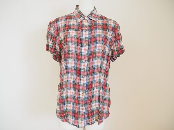 可愛い赤チェックが素敵|マドモアゼルノンノンのシャツを買取しました