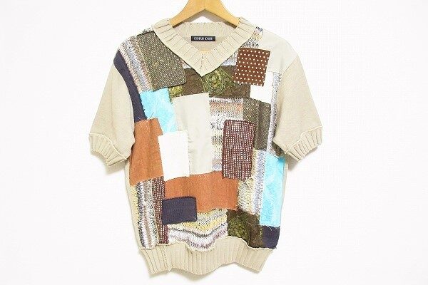 パッチワークがおしゃれなヨシユキコニシのニットを買取しました