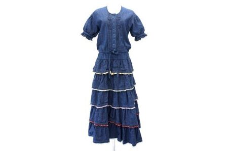 デニム×フリルの塩梅が最高｜ワンダフルワールドのワンピースを買取しました