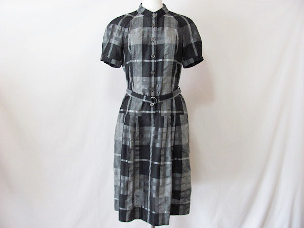 グレーチェック柄のベルト付きワンピを買取！バーバリー BURBERRY