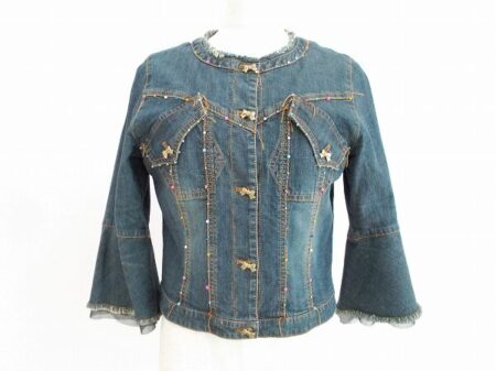 時々光るビーズが素敵｜アルベロベロのデニムジャケットを買取しました