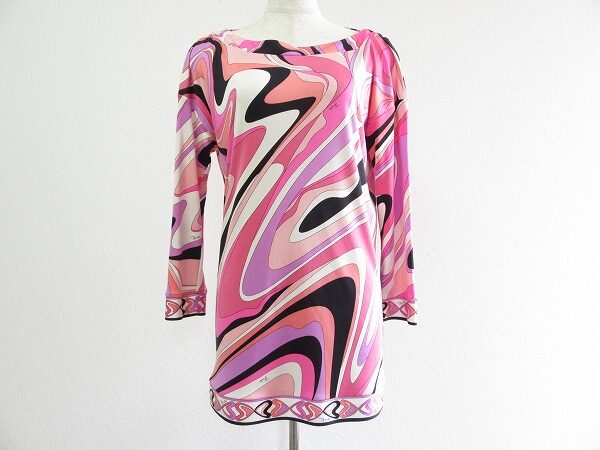 ピンク×黒×白が程よくマッチしたエミリオプッチのチュニックを買取しました