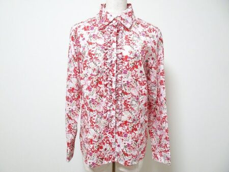 レッドの花柄が明るい印象に｜バーバリーのシャツを買取しました