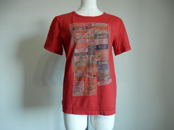 ディープな赤で落ち着いた印象に｜マドモアゼルノンノンのTシャツを買取しました