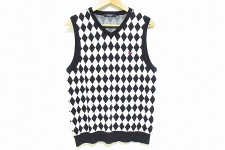 ダイヤ柄がリッチなバーバリーブラックレーベルのベストを買取しました