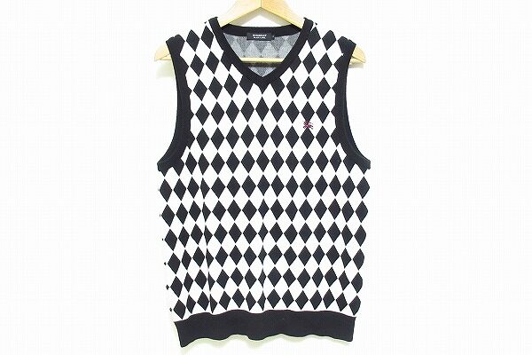 ダイヤ柄がリッチなバーバリーブラックレーベルのベストを買取しました