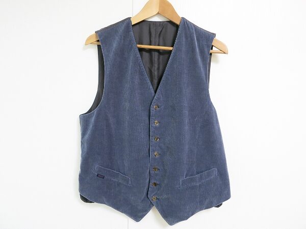 カシミア＆コーデュロイの冬スタイル！パパスのベストを買取させて頂きました