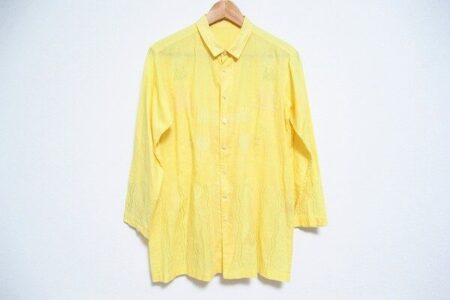 パステルなイエローが眩しい｜イッセイミヤケハートの長袖シャツを買取しました