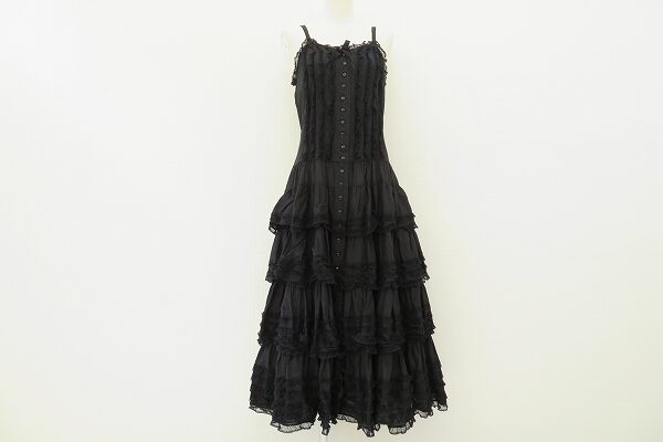 ゴシック調のブラックキャミワンピ!ピンクハウスの物を買取させて頂きました