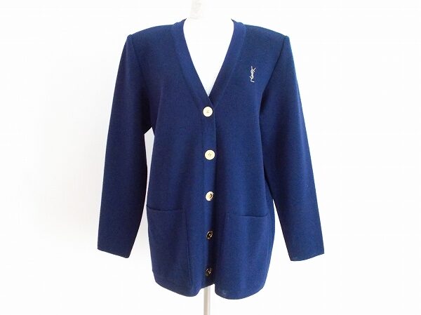 レトロなデザインが可愛い！イヴサンローランのカーディガンを買取しました