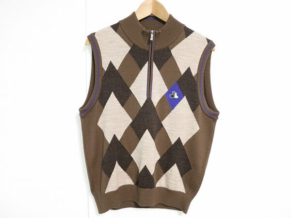 深みあるブラウンが素敵なブラック&ホワイトのベストを買取しました