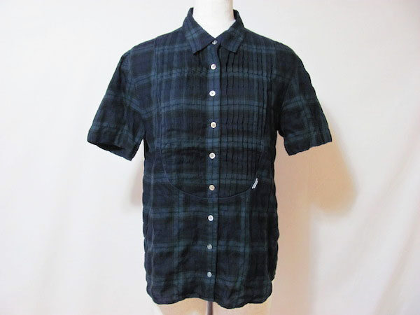 落ち着いたチェックが可愛い｜マドモアゼルノンノンの半袖シャツを買取しました