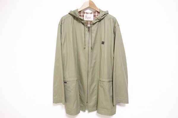 パパス フード付きコートを買取しました|淡いカーキが上品　