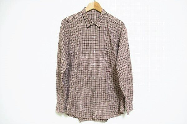 赤茶チェックがおしゃれ！パパスの長袖シャツを買取しました