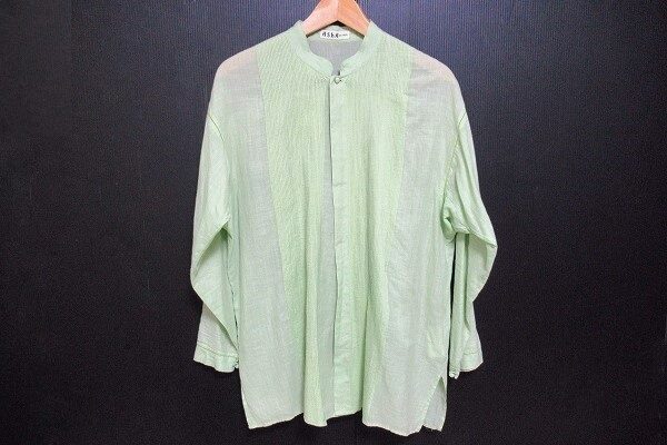 淡いグリーンが柔らかい印象に｜イッセイミヤケの長袖シャツを買取しました