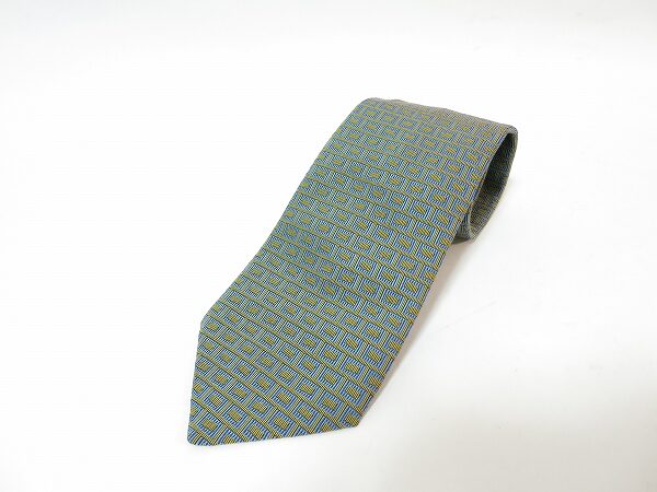 ありそうでない!水色と黄色のバランスがよいエルメスのネクタイを買取しました