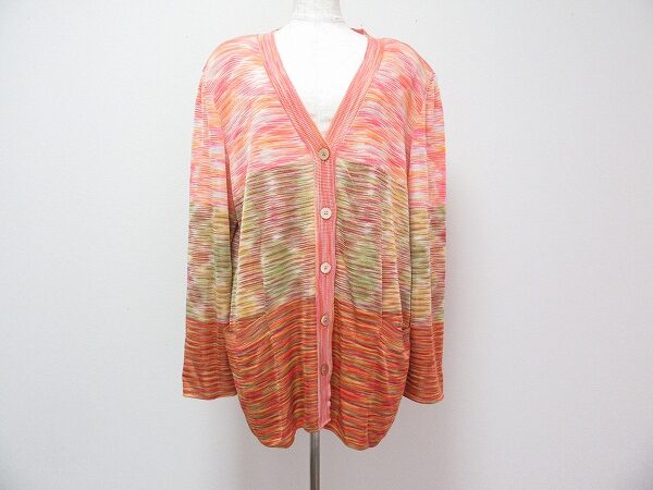柔らかいオレンジが使いやすい｜ミッソーニのカーディガンを買取しました