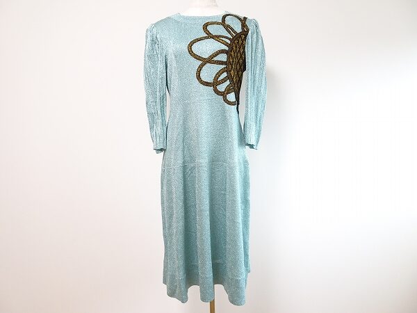 斉藤都世子 ワンピースを買取しました|煌びやかなラメが素敵