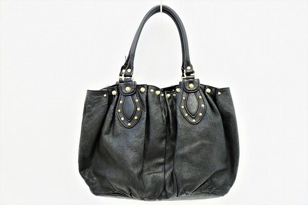 ブラックレザーのトートバッグを買取!グッチ